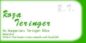 roza teringer business card